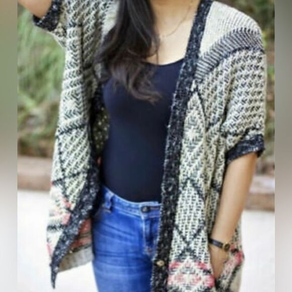 CABI Carol Anderson Provence Boho Western Duster Cardigan Sweater SZ S - Picture 2 of 16